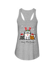 Load image into Gallery viewer, Merry Fluffmas Cute Cats Gift For Cat Lovers Ladies Flowy Tank