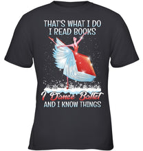Load image into Gallery viewer, Girl Loves Reading Book And Dance Ballet Gift For Girls T-Shirt Youth Tee