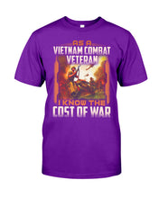 Load image into Gallery viewer, Veteran Cost Of War Gift For Soldier T-Shirt Guys Tee
