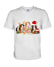 Load image into Gallery viewer, Cute Guinea Pigs Christmas Gift For Guinea Pigs Lovers Guys V-Neck