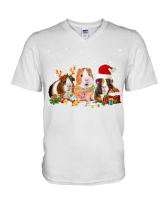 Cute Guinea Pigs Christmas Gift For Guinea Pigs Lovers Guys V-Neck