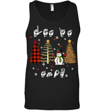 Load image into Gallery viewer, Let It Snow Christmas Snowman Asl Gift Tee Unisex Tank Top