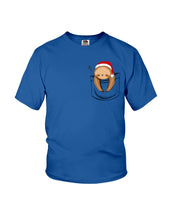 Load image into Gallery viewer, Pocket Slothmas Christmas Gift Funny T-Shirt Youth Tee
