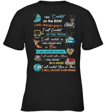 Load image into Gallery viewer, Crocheting Everywhere Black Quote T-Shirt Youth Tee