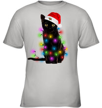 Load image into Gallery viewer, Cat Merry And Bright New Youth Tee