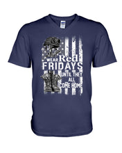 Load image into Gallery viewer, We Are Red Fridays Veteran Shirt Guys V-Neck