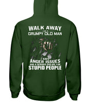 Load image into Gallery viewer, Grumpy Old Man Anger Issue For Stupid People Black T-Shirt Hoodie