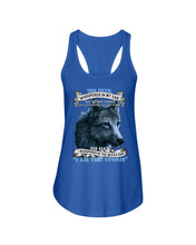 Load image into Gallery viewer, Wolf Lovers Trending Quote Tee Ladies Flowy Tank