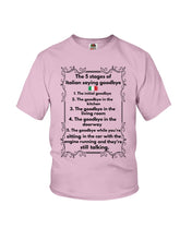 Load image into Gallery viewer, Italian Say Goodbye Funny Tee Youth Tee