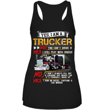 Load image into Gallery viewer, I Am A Trucker Ladies Flowy Tank
