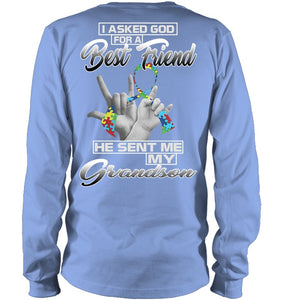 Autism Grandson Family Custom T-Shirt Unisex Long Sleeve