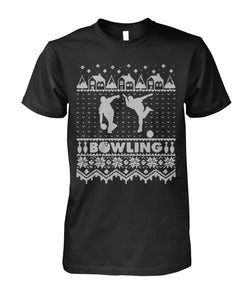 Bowling Christmas Ugly Ladies V-Neck