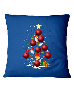 Bowling   Bowling Christmas Tree Christmas T-Shirt Pillow Cover