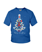 Load image into Gallery viewer, Nurse Tree Christmas Funny T-Shirt Youth Tee