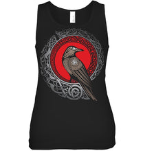 Load image into Gallery viewer, Viking Pattern Raven Mysterious T-Shirt Ladies Flowy Tank