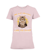 Load image into Gallery viewer, Cat Lovers T-Shirt Not Arguing Just Explaining Ladies Tee