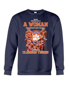 A Woman Loves Clemson Tigers Gift For Fans T-Shirt Sweatshirt