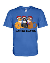 Load image into Gallery viewer, Santa Claws Funny Gift Christmas Gift For Cat Lovers Guys V-Neck