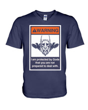 Load image into Gallery viewer, Viking Warning Funny T-Shirt Guys V-Neck