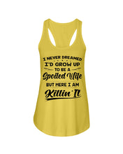 Load image into Gallery viewer, Spoiled Wife Funny Quote Family Tee Ladies Flowy Tank