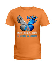 Load image into Gallery viewer, Hope For Cure Diabetes Awareness Ladies Tee