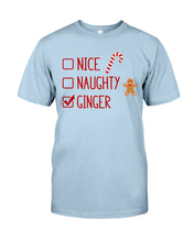 Load image into Gallery viewer, Nice Naughty Ginger Redhead T Shirt Guys Tee