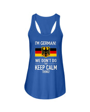 Load image into Gallery viewer, Keep Calm German Funny Quote Ladies Flowy Tank