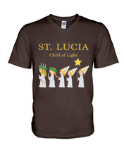 Load image into Gallery viewer, St Lucia Child Of Light God Jesus Christmas Gift Guys V-Neck