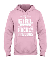 Load image into Gallery viewer, Girl Who Loves Hockey And Books Quote Name T-Shirt Hoodie