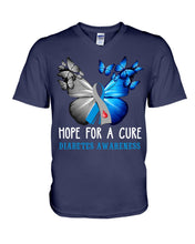 Load image into Gallery viewer, Hope For Cure Diabetes Awareness Guys V-Neck