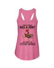 Load image into Gallery viewer, Chicken Roll A Joint Funny Quote T-Shirt For Friends Family Ladies Flowy Tank