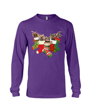 Load image into Gallery viewer, Yorkies In The Socks For Yorkie Lovers Christmas Gift Unisex Long Sleeve