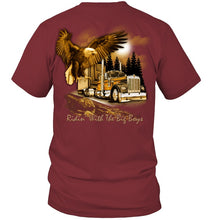 Load image into Gallery viewer, Riding With The Big Boys Nightlife City Black T-Shirt Guys V-Neck