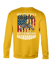 Load image into Gallery viewer, Never Underestimate A Grandpa Black T-Shirt Sweatshirt