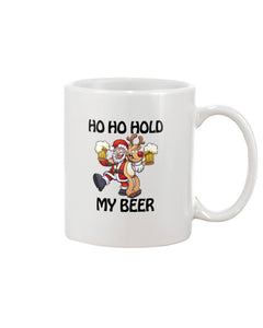 Santa Claus Funny Hold My Bear Christmas Gift For Friends Mug