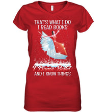 Load image into Gallery viewer, Girl Loves Reading Book And Dance Ballet Gift For Girls T-Shirt Ladies V-Neck