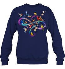 Load image into Gallery viewer, Bird Colorful Infinity Sign Sweatshirt