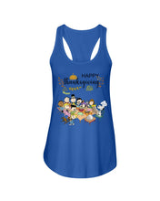 Load image into Gallery viewer, Snoopy Happy Thanksgiving T-Shirt Ladies Flowy Tank