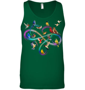 Bird Colorful Infinity Sign Unisex Tank Top