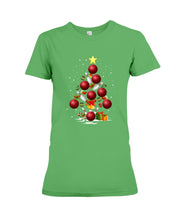 Load image into Gallery viewer, Bowling   Bowling Christmas Tree Christmas T-Shirt Ladies Tee