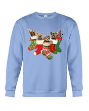Load image into Gallery viewer, Yorkies In The Socks For Yorkie Lovers Christmas Gift Sweatshirt