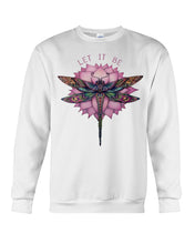 Load image into Gallery viewer, Let It Be Dragonfly Lotus Sweatshirt
