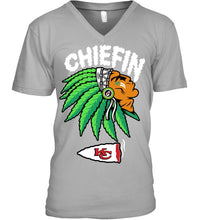 Load image into Gallery viewer, Chiefin Kansas City Chiefs Gift For Fans T-Shirt Guys V-Neck