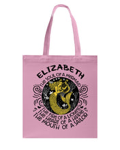 Load image into Gallery viewer, Elizabeth The Soul Of A Mermaid Horoscope T-Shirt Basketweave Tote Bag