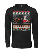 Load image into Gallery viewer, Christmas Santa Reindeer Play Basketball Ugly Sweater Shirt Hoodie