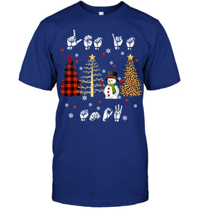 Let It Snow Christmas Snowman Asl Gift Tee Guys Tee