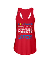 Load image into Gallery viewer, Down Syndrome Lottery Black T-Shirt Gift Ladies Flowy Tank