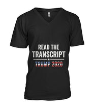 Load image into Gallery viewer, Read The Transcript Trump 2020 Custom Design Tshirt Guys V-Neck