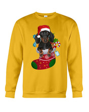 Load image into Gallery viewer, Dachshund In A Sock Christmas Cute Gift For Dachshunds Lovers Sweatshirt