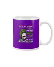 Load image into Gallery viewer, July Guy Joker Quiet Sweet Funny Crazy Black T-Shirt Mug